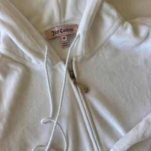 Juicy Couture White Terry Zip Track Jacket